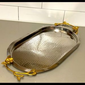 Gold and silver tray